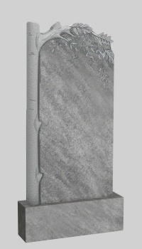 Мраморный памятник с рябиной
