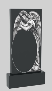 Гранитный памятник ангел с зеркалом
